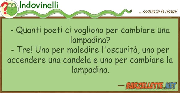 Indovinelli - poeti vogliono cambiare
