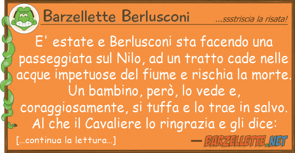 Barzellette Berlusconi e' estate berlusconi sta facendo p