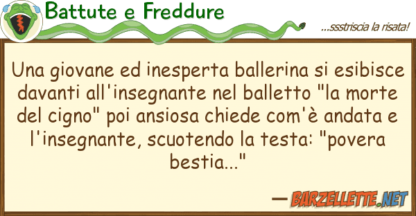 Battute e Freddure giovane inesperta ballerina es