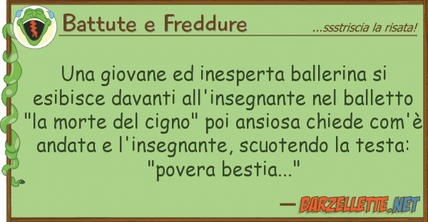 Battute e Freddure giovane inesperta ballerina es