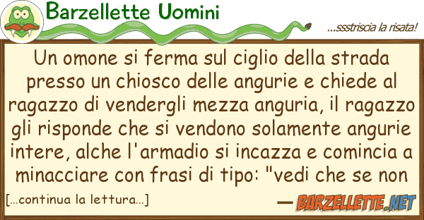 Barzellette Uomini omone ferma ciglio strad
