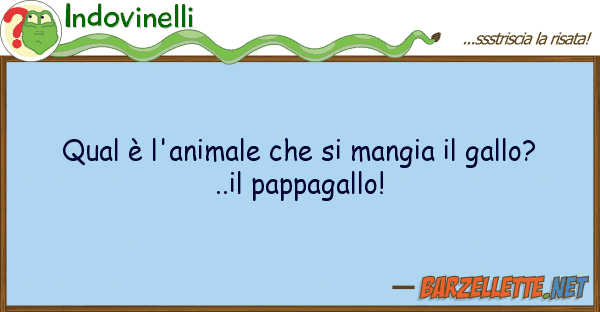 Indovinelli qual è l'animale mangia gallo