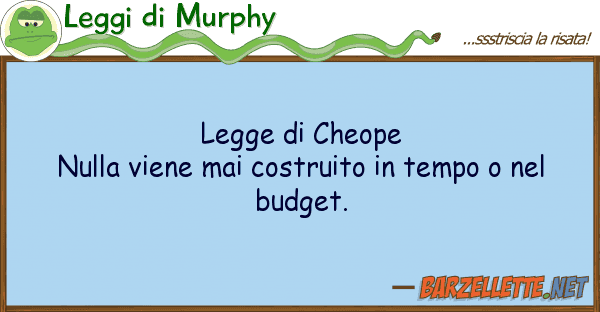 Leggi di Murphy legge cheope nulla viene mai costruit