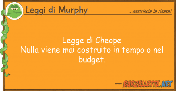 Leggi di Murphy legge cheope nulla viene mai costruit