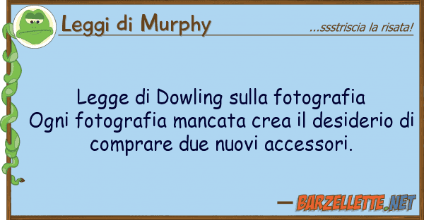 Leggi di Murphy legge dowling fotografia ogni f