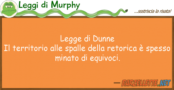 Leggi di Murphy legge dunne il territorio spalle