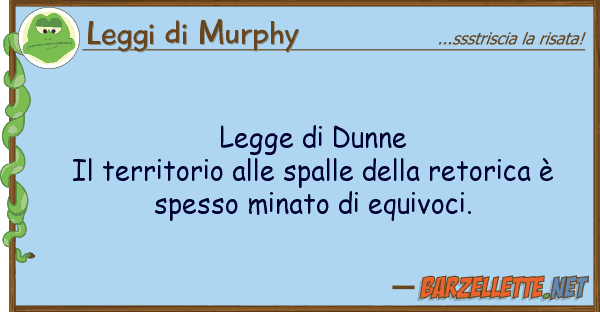 Leggi di Murphy legge dunne il territorio spalle