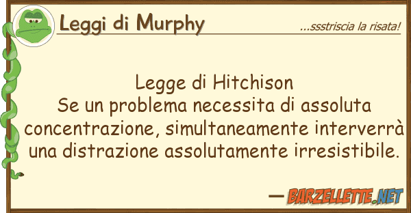 Leggi di Murphy legge hitchison se problema necess