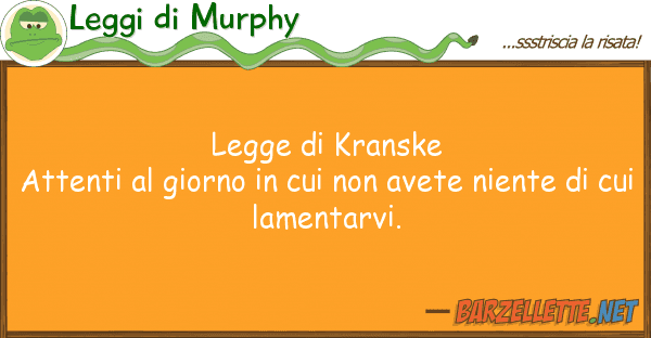 Leggi di Murphy legge kranske attenti giorno cu