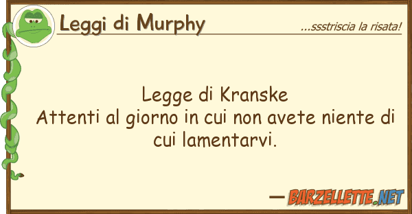 Leggi di Murphy legge kranske attenti giorno cu