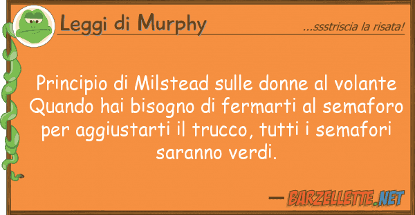 Leggi di Murphy principio milstead donne vol