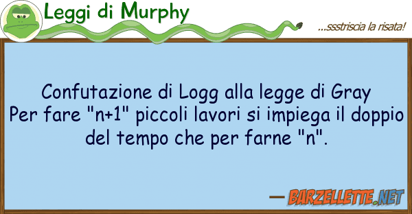 Leggi di Murphy confutazione logg legge gray