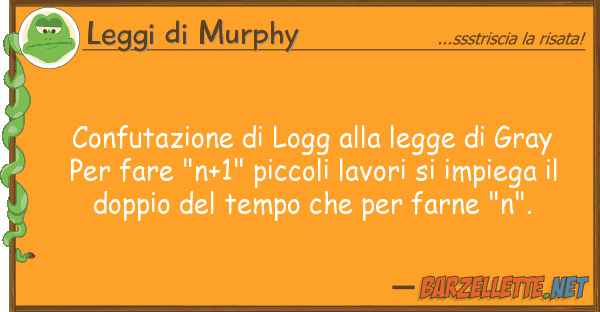 Leggi di Murphy confutazione logg legge gray