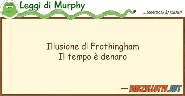 Leggi di Murphy illusione frothingham il tempo è den