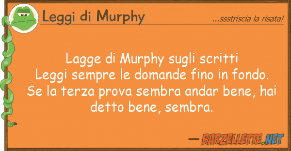 Leggi di Murphy lagge murphy scritti leggi semp