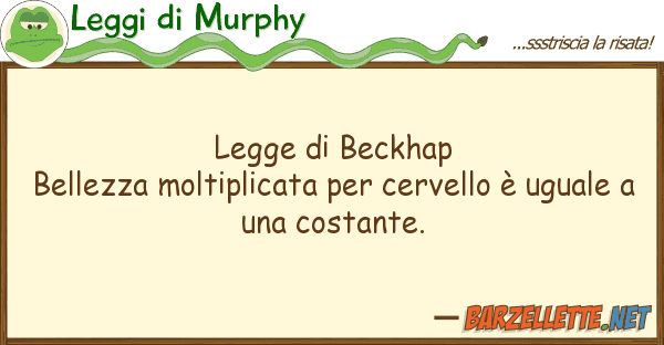 Leggi di Murphy legge beckhap bellezza moltiplicata p