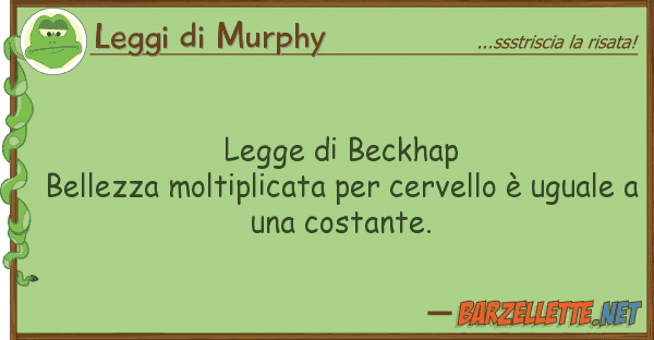 Leggi di Murphy legge beckhap bellezza moltiplicata p