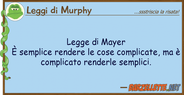 Leggi di Murphy legge mayer è semplice rendere co