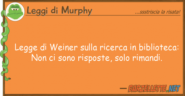 Leggi di Murphy legge weiner ricerca bibliot