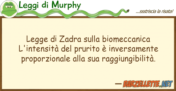 Leggi di Murphy legge zadra biomeccanica l'inte