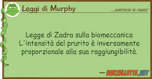 Leggi di Murphy legge zadra biomeccanica l'inte