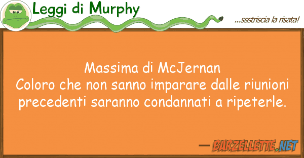 Leggi di Murphy massima mcjernan coloro sanno