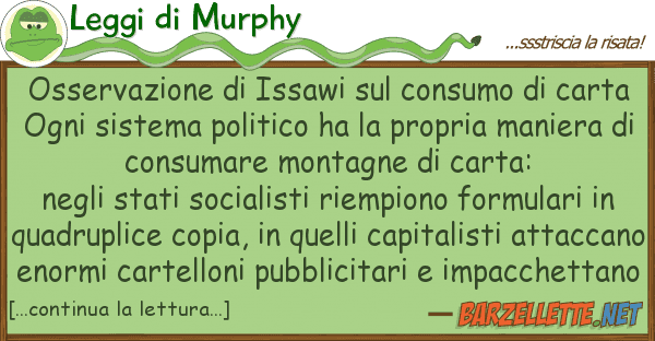 Leggi di Murphy osservazione issawi consumo ca