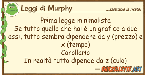 Leggi di Murphy prima legge minimalista se