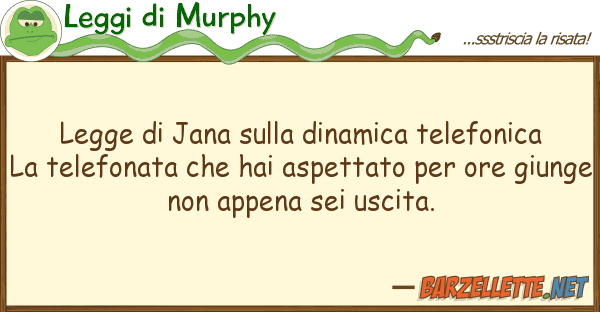 Leggi di Murphy legge jana dinamica telefonica