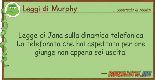 Leggi di Murphy legge jana dinamica telefonica