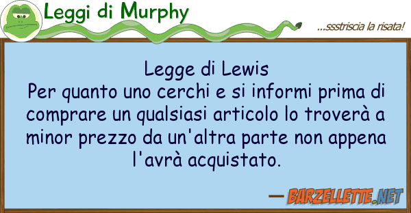 Leggi di Murphy legge lewis per cerchi s