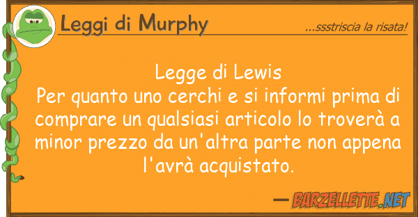 Leggi di Murphy legge lewis per cerchi s