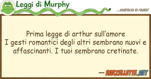 Leggi di Murphy prima legge arthur sull’amore i ges