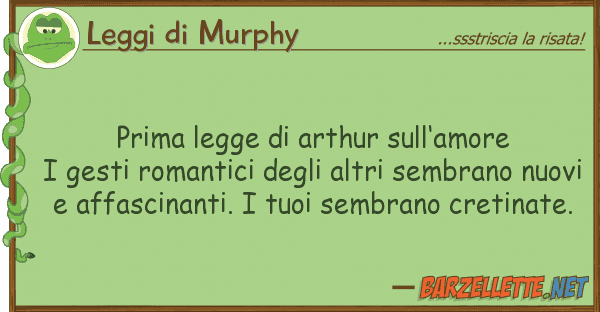 Leggi di Murphy prima legge arthur sull’amore i ges