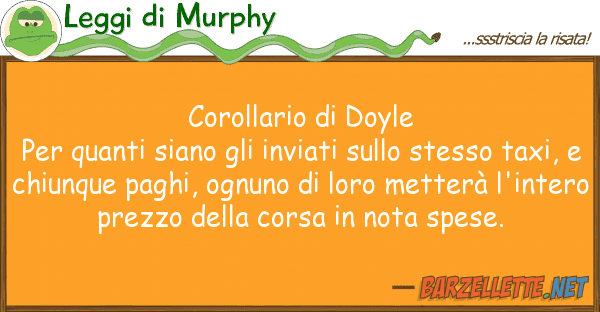 Leggi di Murphy corollario doyle per siano