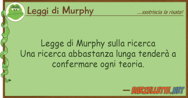 Leggi di Murphy legge murphy ricerca una ricerc