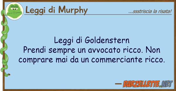 Leggi di Murphy leggi goldenstern prendi sempre av