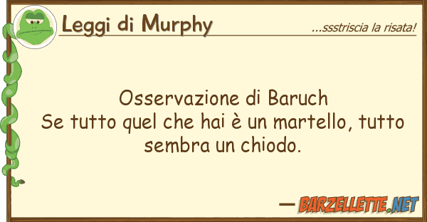 Leggi di Murphy osservazione baruch se quel