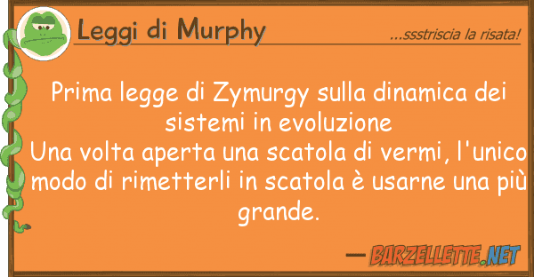 Leggi di Murphy prima legge zymurgy dinamica de