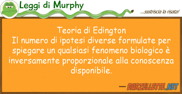 Leggi di Murphy teoria edington il numero ipotesi