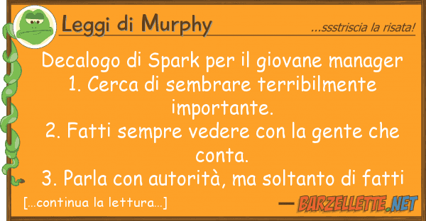 Leggi di Murphy decalogo spark giovane manager
