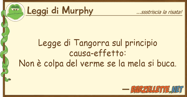 Leggi di Murphy legge tangorra principio causa-ef