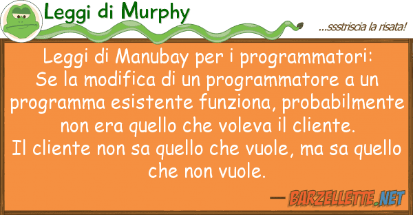 Leggi di Murphy leggi manubay programmatori:  s