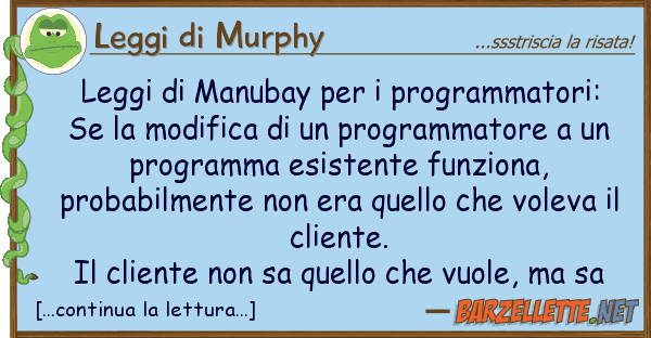 Leggi di Murphy leggi manubay programmatori:  s