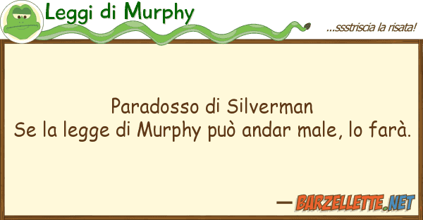 Leggi di Murphy paradosso silverman se legge mu