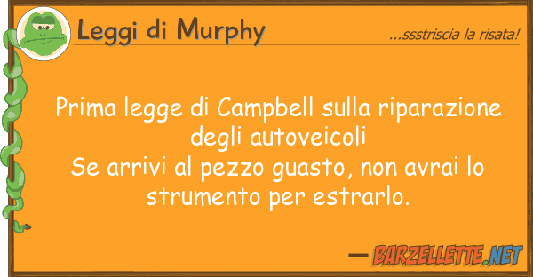 Leggi di Murphy prima legge campbell riparazion