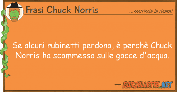 Frasi Chuck Norris alcuni rubinetti perdono, è perchè