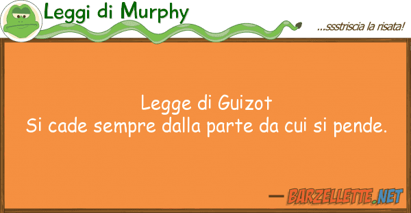 Leggi di Murphy legge guizot si cade sempre par