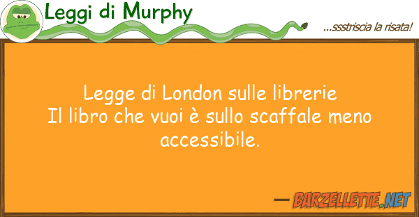 Leggi di Murphy legge london librerie il libro