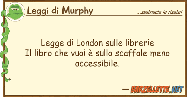 Leggi di Murphy legge london librerie il libro